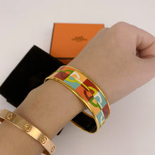 Load image into Gallery viewer, Hermes Wide Enamel Bangle Bracelet