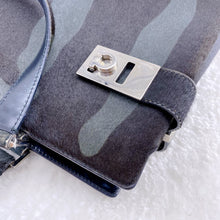 Load image into Gallery viewer, Ferragamo Black and Grey Horsehair Bag