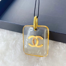 Load image into Gallery viewer, Chanel CC White Clear Plastic Pendant