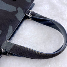 Load image into Gallery viewer, Ferragamo Black and Grey Horsehair Bag