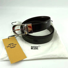 Load image into Gallery viewer, Mont Blanc Men's black leather belt TWS