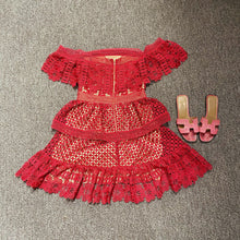 Load image into Gallery viewer, Self-portrait red dress