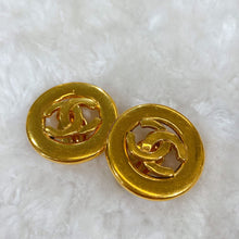 Load image into Gallery viewer, Chanel gold double C logo Earrings