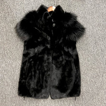 Load image into Gallery viewer, VTO black mink vest