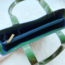 Load image into Gallery viewer, Chanel Green Patent Leather Tote Bag