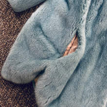 Load image into Gallery viewer, VTO Baby Blue Mink Coat