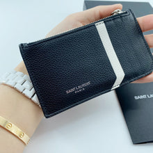 Load image into Gallery viewer, Saint Laurent black leather card holder