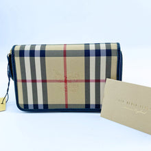 Load image into Gallery viewer, Burberry House Check Canvas and Leather Sip Around Wallet