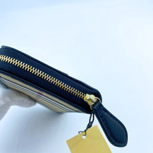 Load image into Gallery viewer, Burberry House Check Canvas and Leather Sip Around Wallet