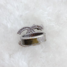 Load image into Gallery viewer, Chanel CC logo with crystal Ring TWS