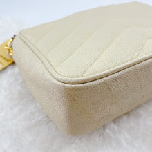 Load image into Gallery viewer, Chanel Cream Vintage Caviar Leather V Stitch Shoulder Bag