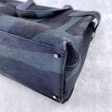 Load image into Gallery viewer, Ferragamo Black and Grey Horsehair Bag