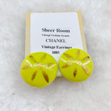 Load image into Gallery viewer, Chanel Green Snowflake Earring