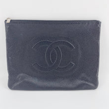 Load image into Gallery viewer, Chanel Black Leather Clutch TWS