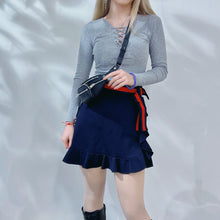 Load image into Gallery viewer, Gucci red and black bow A-line skirt