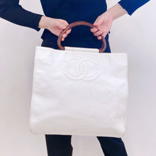 Load image into Gallery viewer, Chanel Vintage Caviar Wood Handle Tote