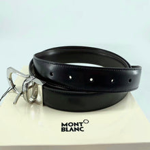 Load image into Gallery viewer, Mont Blanc Men's black leather belt TWS