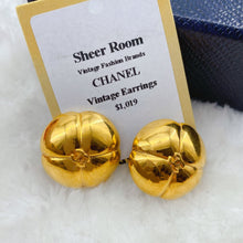 Load image into Gallery viewer, CHANEL vintage gold earrings