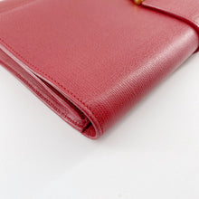 Load image into Gallery viewer, Yves Saint Laurent Red Textured Leather Y-ligne Clutch