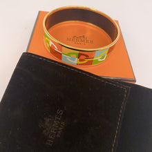 Load image into Gallery viewer, Hermes Wide Enamel Bangle Bracelet