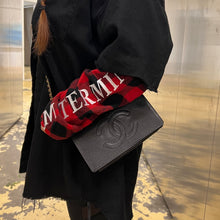 Load image into Gallery viewer, Chanel caviar leather double c logo wallet on chain