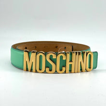 Load image into Gallery viewer, MOSCHINO Mint Green logo Belt
