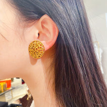 Load image into Gallery viewer, Chanel Perforated Logo Clip Earrings 1980's