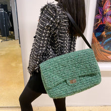 Load image into Gallery viewer, Chanel 2.55 Flap Bag in Green Tweed
