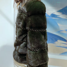 Load image into Gallery viewer, VTO DTM Dark Green Mink coat