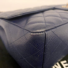 Load image into Gallery viewer, Chanel Navy Classic Flap Jumbo