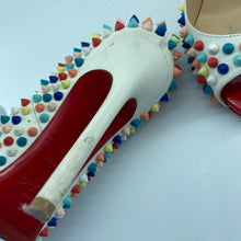 Load image into Gallery viewer, Christian Loubotin multicolor rivet high heels