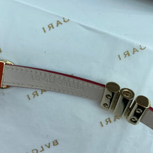 Load image into Gallery viewer, Bvlgari Red Leather Double Coiled Gold Plated Bracelet