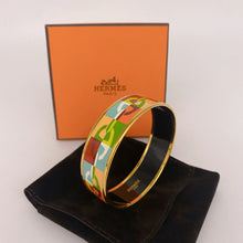 Load image into Gallery viewer, Hermes Wide Enamel Bangle Bracelet