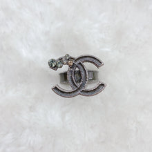 Load image into Gallery viewer, Chanel CC logo with crystal Ring TWS