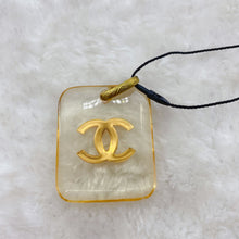 Load image into Gallery viewer, Chanel CC White Clear Plastic Pendant