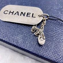 Load image into Gallery viewer, Chanel silver key chain plaque TWS