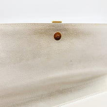 Load image into Gallery viewer, Yves Saint Laurent White Textured Leather Y-ligne Clutch