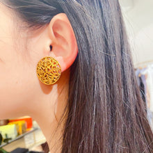 Load image into Gallery viewer, Chanel Perforated Logo Clip Earrings 1980's