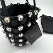 Load image into Gallery viewer, Alexander Wang Leather Crystal Roxy Mini Bucket bag
