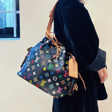 Load image into Gallery viewer, Louis Vuitton Black Monogram Multicolor Petit Noe Bag