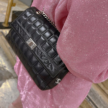 Load image into Gallery viewer, Chanel 2.55 chocolate bar rhinestone shoulder bag TWS
