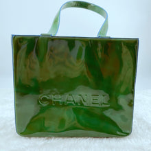 Load image into Gallery viewer, Chanel Green Patent Leather Tote Bag