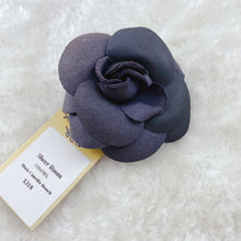 Load image into Gallery viewer, Chanel Black Camellia Brooch