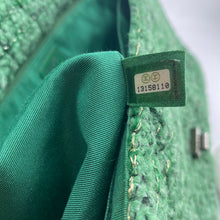 Load image into Gallery viewer, Chanel 2.55 Flap Bag in Green Tweed