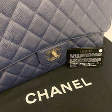 Load image into Gallery viewer, Chanel Navy Classic Flap Jumbo