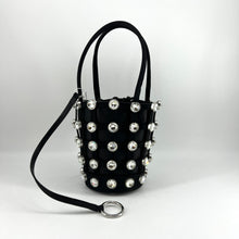 Load image into Gallery viewer, Alexander Wang Leather Crystal Roxy Mini Bucket bag