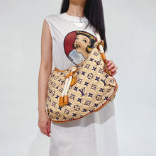 Load image into Gallery viewer, LOUIS VUITTON Limited Edition Tan Nylon Monogram Bulles PM Bag