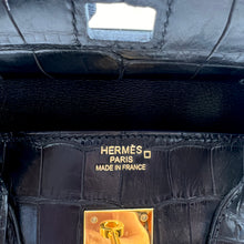 Load image into Gallery viewer, Hermes Birkin35 Bag Black Crocodile Gold Hardware