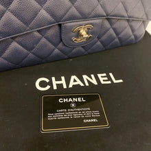 Load image into Gallery viewer, Chanel Navy Classic Flap Jumbo