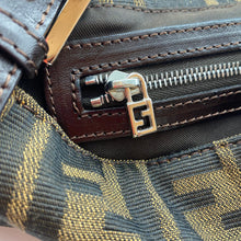 Load image into Gallery viewer, Fendi Monogram Cloth Bagutte Shoulder Bag